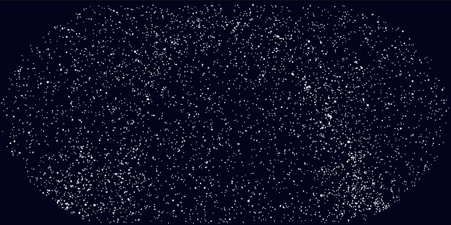 Screenshot of the first SVG map I made from the d3-celestial data with the geoEqualEarth-projection.