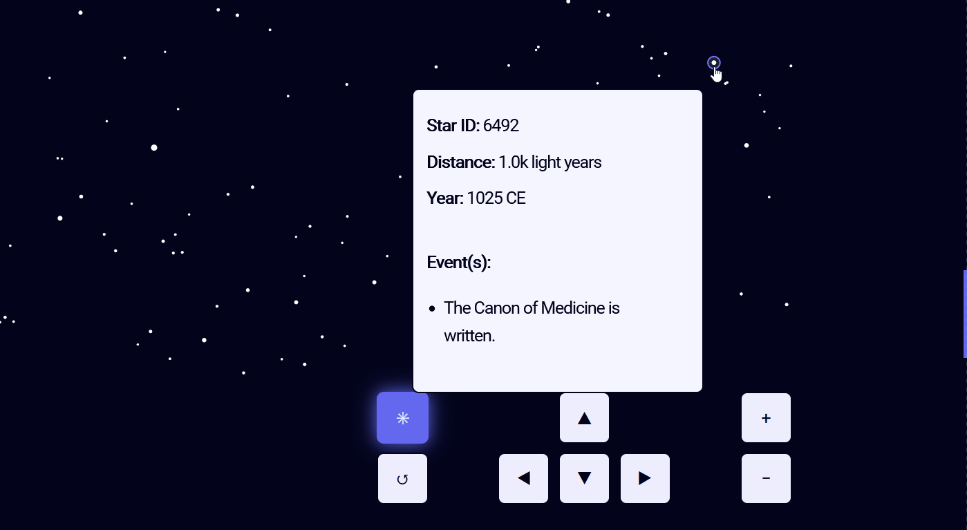A screenshot that shows how the accent colour is used, e.g. for the scroll bar, the selected star, and the hover-styles of the buttons.